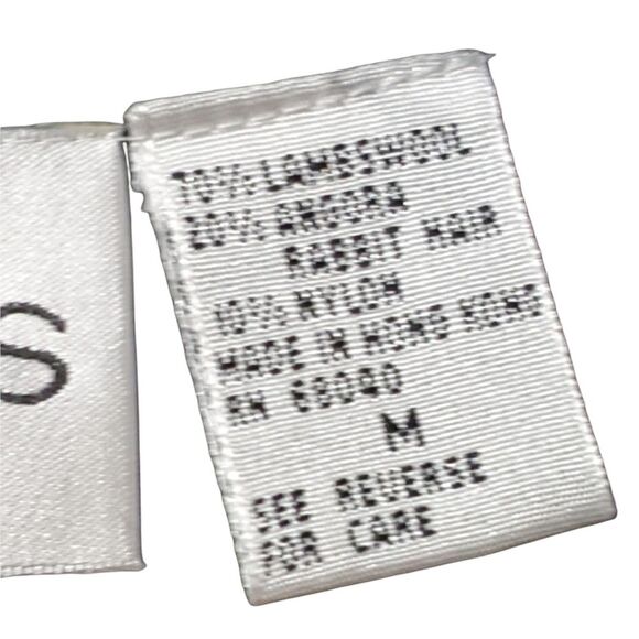 Vintage cedars lambswool Angora pullover sweater beaded embroidered M - Picture 6 of 10